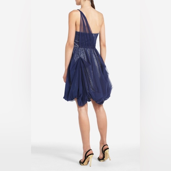 NEW BCBGMAXAZRIA Dark Cobalt “Roe” One-Shoulder Dress – Size 2 - Picture 2 of 14